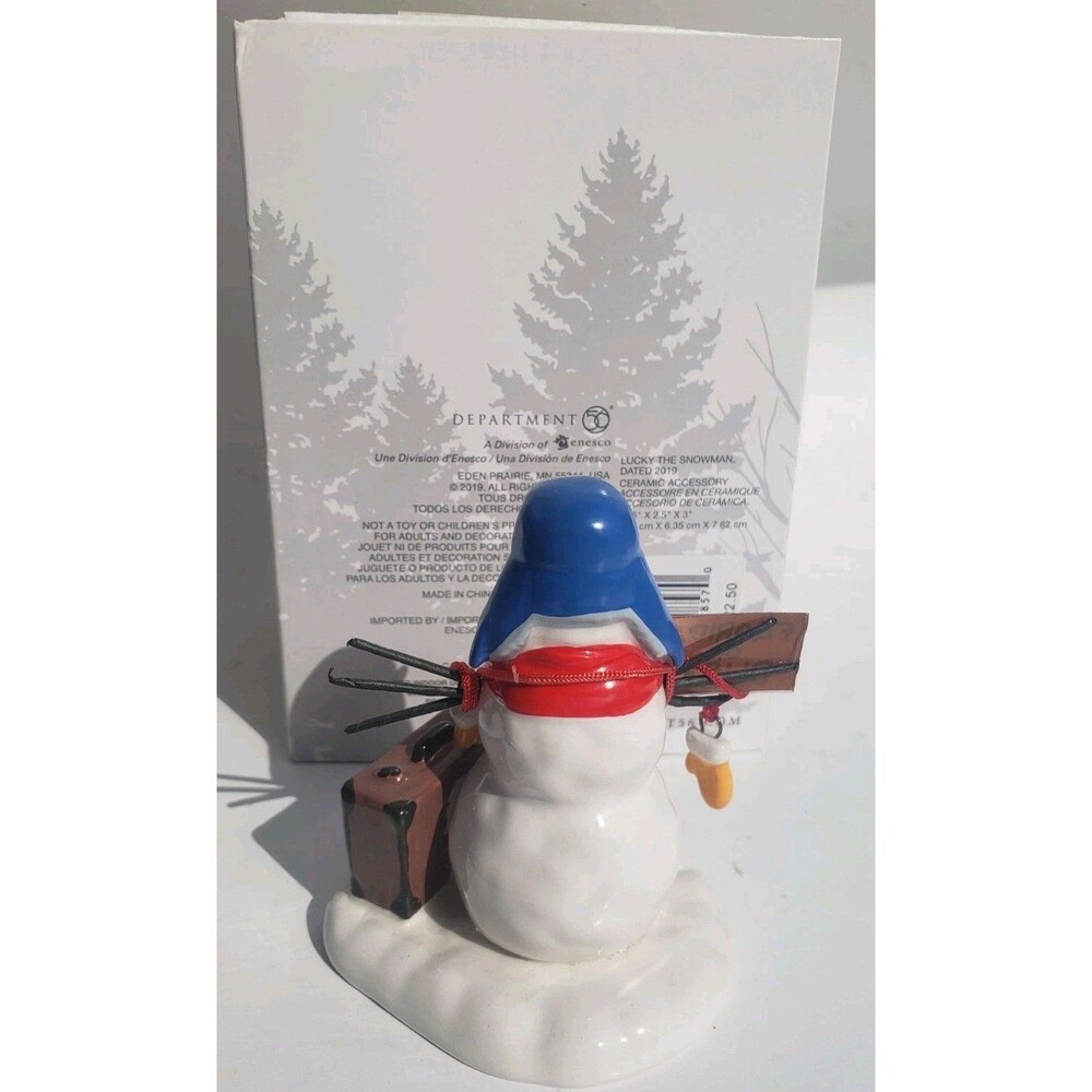Department 56 Lucky The Snowman, Dated 2019 6003175-FLORIDA SNOWMAN - Picture 4 of 10